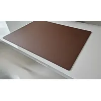 Schreibtischunterlage sanft lux Leder 70 x 50 Braun mit Braune Naht