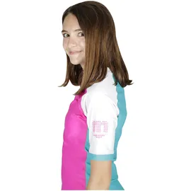 Mares Seaside Rashguard Shield Youth, UPF 50, schützendes Kurzarmhemd für Jugendliche zwischen 8 und 13 Jahren, Magenta, S