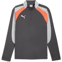Puma IndividualLIGA 1/4 Zip Top shadow gray/puma white/glowing red