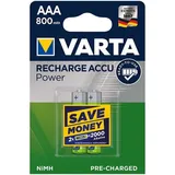 Varta recharge accu power batterien aaa 800 mah 2 stuck im blister dect telefon