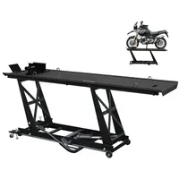TRUTZHOLM® Motorradhebebühne Motorradrampe Hebebühne hydraulisch Heber Motorrad bis 450 kg (schwarz)