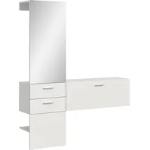 VCM Vaga Garderobenschrank 156x36x190 cm weiß