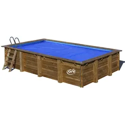 GRE Poolabdeckung »Isothermische Abdeckplanen für Holzpools«, B x L: 368 x 762 cm - blau