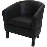 Mendler Lounge-Sessel HWC-O17, Sessel Clubsessel Cocktailsessel, FSC®-zertifiziert Kunstleder - schwarz