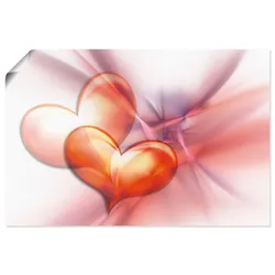 Wandbild ARTLAND "Das höchste Glück", pink (farbe bild(er): pink), B:90cm H:60cm, Bilder, als Alubild, Outdoorbild, Leinwandbild, Poster, Wandaufkleber