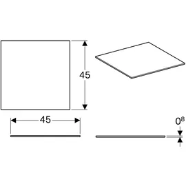 Geberit Glasablage 500523001 45 x 8 x 45 cm
