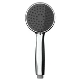 Wenko - Duschkopf Basic Grau Ø 10 Cm, Ø 10 Cm, Silber Glänzend, Kunststoff (abs) Chrom - Silber Glänzend