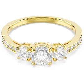 Swarovski Stilla Attract Ring, Rundschliff, Weiß, Goldlegierungsschicht | 52