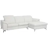 vente-unique Relaxsofa Ecksofa Leder, & Ecke Rechts - Elfenbein - LISMORE