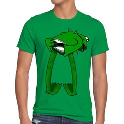 style3 Print-Shirt Herren T-Shirt Kermit Frosch handpuppe schwarz XXXL