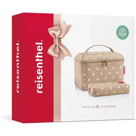 Reisenthel beautycase Set metallic dots Coffee - Unser Geschenkset aus Beautycase und rechteckiger Tasche Feiertage!