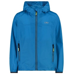 CMP Regenjacke Kid Rain Fix Hood Jacket mit passendem Beutel zum Verstauen blau 128