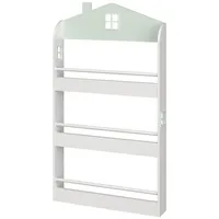 [en.casa] Kinderregal, Vipsali 106x60x12 cm Mintgrün/Weiß [en.casa]