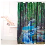 Relaxdays Duschvorhang Wasserfall, 180 x 200 cm,