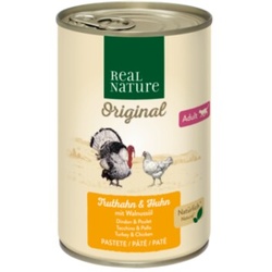 REAL NATURE Adult Truthahn & Huhn mit Walnussöl 12x400 g