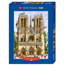 HEYE Puzzle 299057 – Vive Notre Dame!, Cartoon Classics, 1000 Teile…, 1000 Puzzleteile bunt