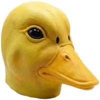 Maskworld Ente Maske aus Latex - Vollmaske als Verkleidung für Halloween, Karneval & Motto-Party