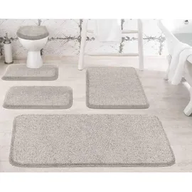 GRUND Badteppich MELANGE Taupe, 47x50 cm Deckelbezug