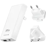 Swissten Swissten, World Travel Charger 65W GaN USB-C / USB-A weiß