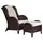 MiaMöbel Rattan Hocker Panama Baumwolle 65 x 46 x 46 cm Braun