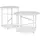 bomoe Beistelltisch Ø 44x46cm + Ø 53x36cm, Weiß