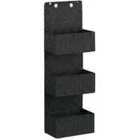 Relaxdays Hängeorganizer 75 x 25 x 15 cm 3-tlg. schwarz