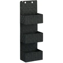 Relaxdays Hängeorganizer 75 x 25 x 15 cm 3-tlg. schwarz