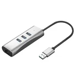 Value USB 3.2 Gen 1 zu Gigabit Ethernet Konverter + 3-Port USB Hub