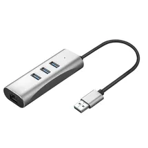 Value USB 3.2 Gen 1 zu Gigabit Ethernet Konverter + 3-Port USB Hub