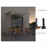 vidaXL Automatische Markise mit LED & Windsensor 400x350 cm Creme