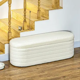 Homcom Polsterbank Cremeweiß 116 x 41 x 40,5 cm
