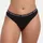 Bamboo basics Damen String EMMA, 6er Pack - Logo-Bund, atmungsaktiv, Single Jersey Schwarz M