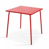 Oviala Gartentisch 70 x 70 x 72 cm Rot