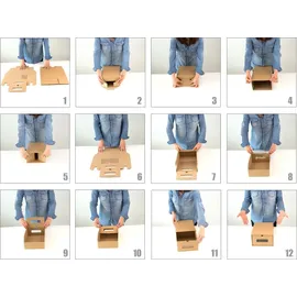 BigDean Schuhbox 20-tlg. braun
