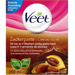 Veet Zuckerpaste mit Arganöl, geeignet zur Haarentfernung am Körper & den Beinen Pastillen 250 ml