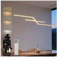 doporro LED Pendelleuchte LED-Hängeleuchte Esszimmer dimmbar Höhenverstellbar 24W Luvina10, CRI≥80; Drei Steuerungsmodi(APP, Fernbedienung, Wandschalter)