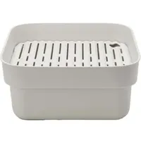 Brabantia Spülschüssel mit Abtropfschale 34,4 x 16,1 x 37,4 cm Farbe Hellgrau