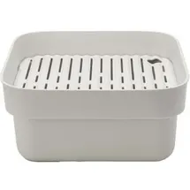 Brabantia Spülschüssel mit Abtropfschale 34,4 x 16,1 x 37,4 cm Farbe Hellgrau