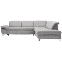 Beldomo Style Ecksofa, Hellbraun, Textil, Uni, 5-Sitzer, Ottomane rechts, L-Form, 319x260 cm, Goldenes M, seitenverkehrt erhältlich, Bettfunktion Hocker erhältlich, Wohnzimmer, Sofas & Couches, Wohnlandschaften, Ecksofas