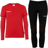 Uhlsport Save Goalkeeper Torwartset (Trikot+Hose) Kinder 152 - rot/schwarz 116