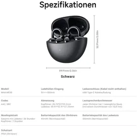 Honor Ohrhörer Clip Schwarz