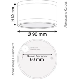SSC-LUXon CELI-WX Aufbauspot IP44 flach für Bad mit GX53 230V