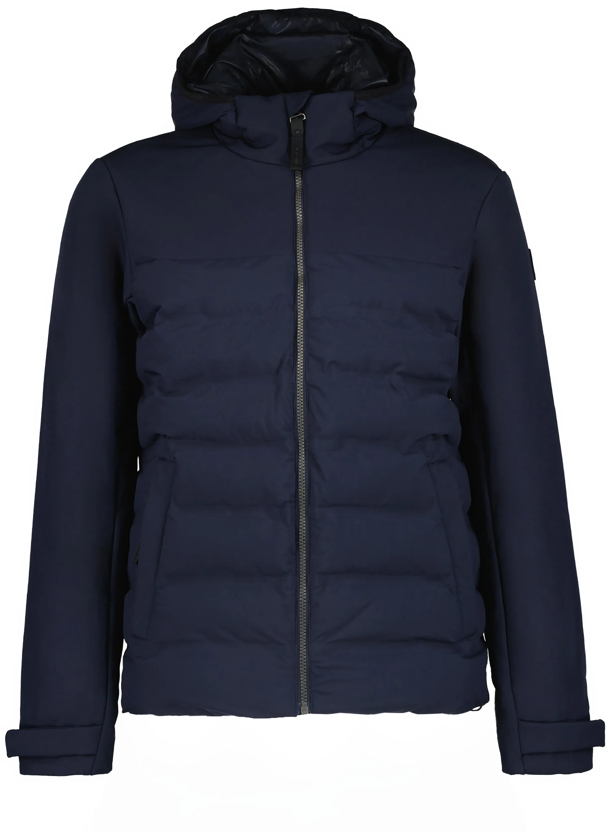 Icepeak Softshelljacke »H STRICKFLEECEJACKE AGAR«, mit Kapuze, mit Logopatch am Oberarm Icepeak dark blue 52