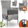 CASARIA Polyrattan Gartenstuhl 59 x 59 x 84 cm grau 4 St.