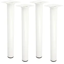 MS Beschläge 350mm Möbelfüße 4er Set runde Möbelbeine Tischfüße M10 Gewindegang