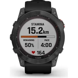 Garmin fenix 7X Solar schiefergrau mit schwarzem Armband