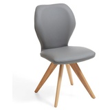Niehoff Sitzmöbel Colorado Trend-Line Design-Stuhl Gestell Wildeiche - Leder Napoli schiefergrau