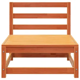 vidaXL Gartensofa ohne Armlehnen mit Fußhocker Wachsbraun Kiefernholz