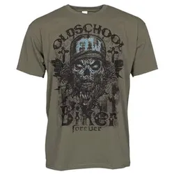 Louis Oldschool Biker Tee T-Shirt grün, M