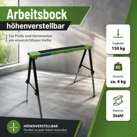 Trutzholm Klappbock Stahl bis 91 cm grün